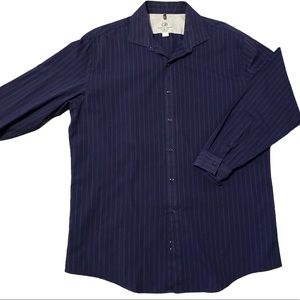 Geoffrey Beene Pinstriped Button Down Shirt